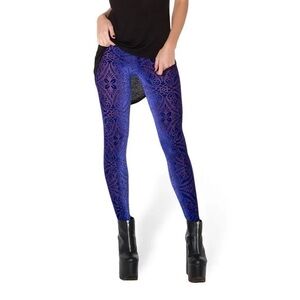 *rare* Blackmilk burned velvet Blurple leggings